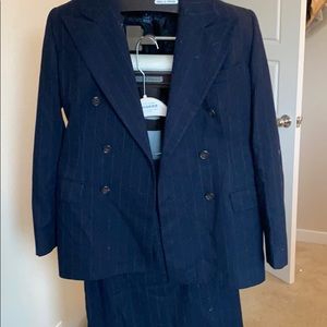 Ralph by Ralph Lauren Navy Wool Pinstripe 2pc Suit